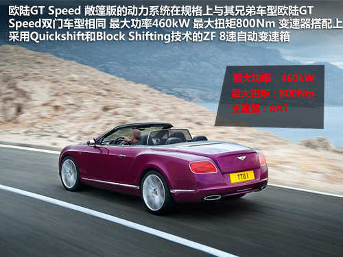 配W12发动机 宾利GT Speed敞篷14日首发